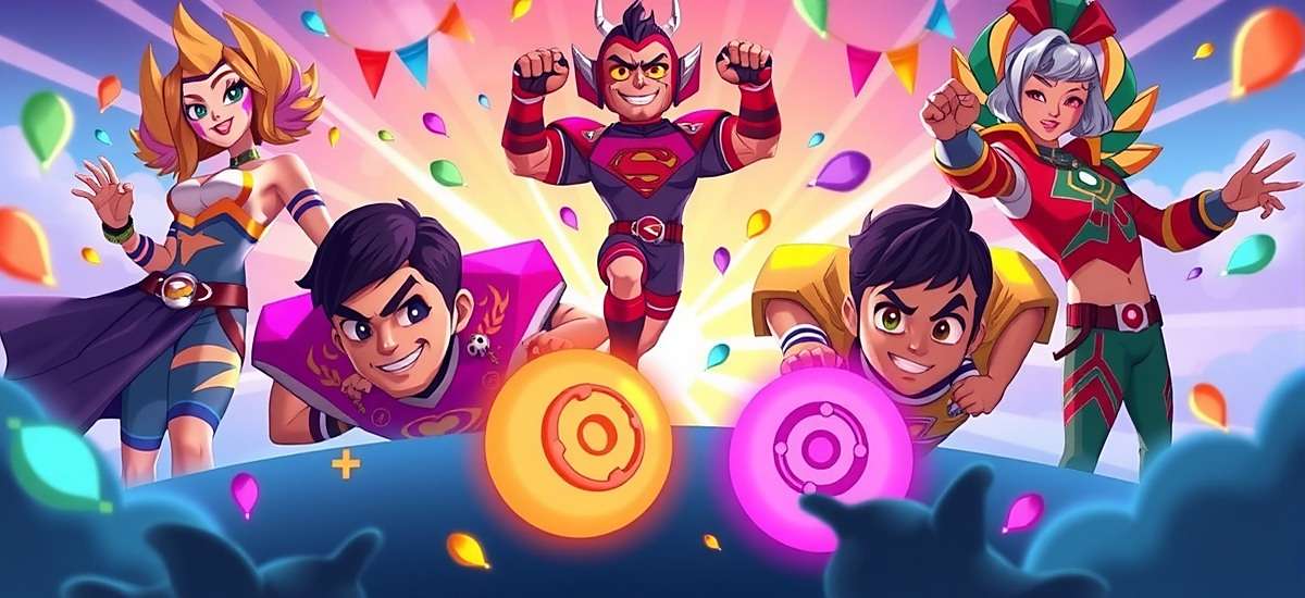 Fiesta Football Titans National Unity Fiesta Football Titans players from different regions celebrating together in a virtual festival event